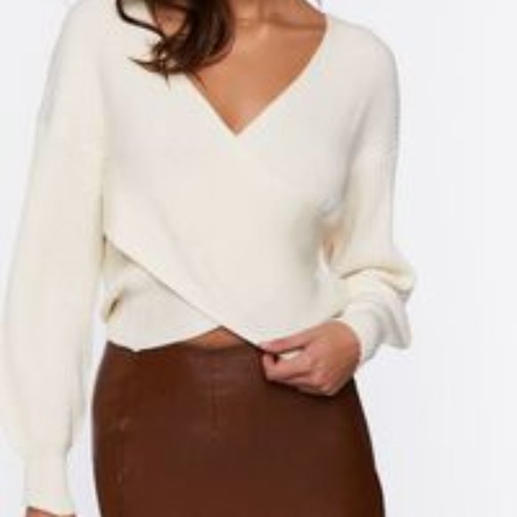 Forever 21 Sweaters - Forever 21 Ribbed Crossover Sweater